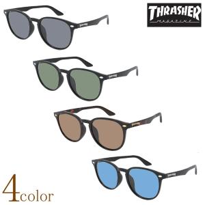 THRASHER スラッシャー サングラス ボストン型 ウエリントン型 度付き対応フレーム TR90 おしゃれ UVカット メガネケース付 男性用 女性用 黒縁メガネ｜loupe-town