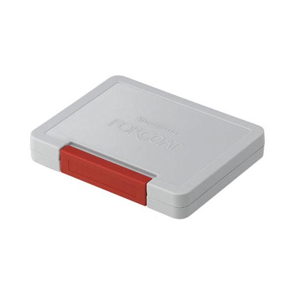 はんこ シヤチハタ フォアコートスタンプ台 大形 赤 HCN-3-R｜光沢紙用 速乾タイプ  シャチ...