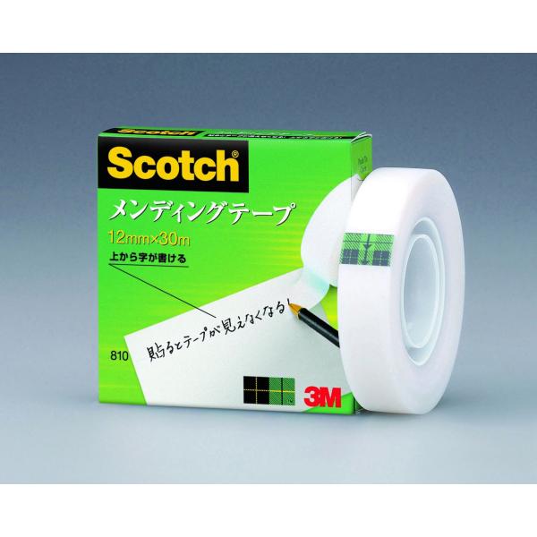 スコッチ[R]メンディングテープ (小巻)巻芯径25mm スリーエム 810-1-12