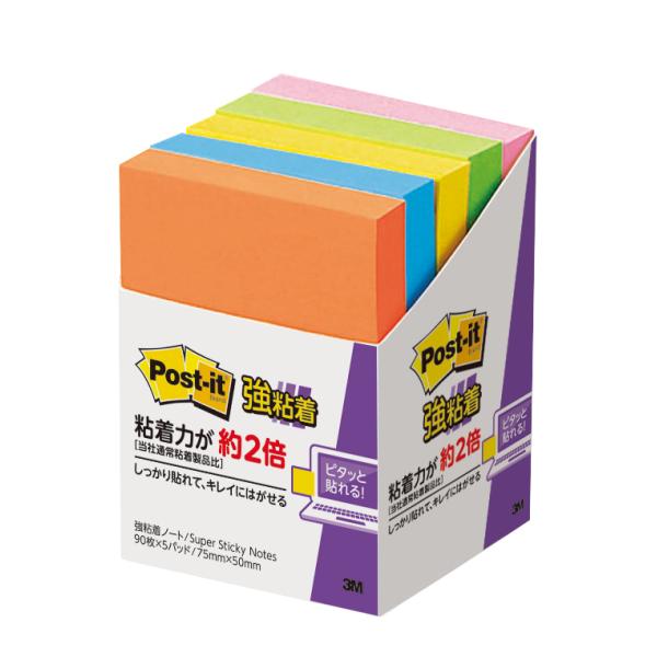 ポスト・イット[R]強粘着製品 単品/5個入/エコノパック[TM]製品シリーズ/パワーパック  スリ...