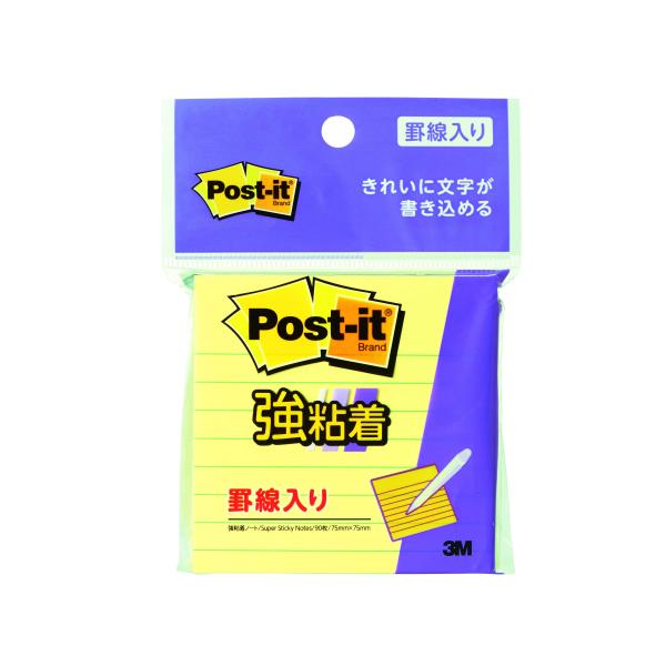 ポスト・イット[R]強粘着ノート(罫線入り)  スリーエム 630SS-RPY