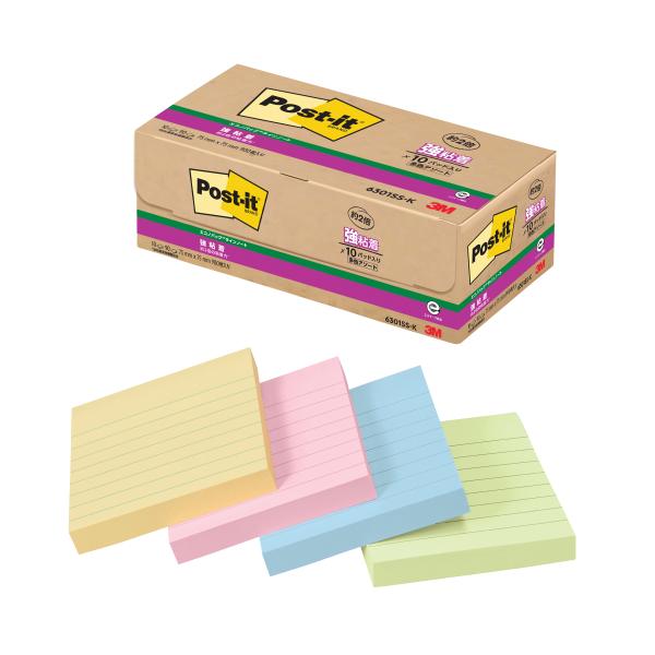 ポストイットR強粘着ノート混色 スリーエム 6301SS-K