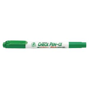 チェックペン アルファ チェックペン ゼブラ WYT20-G チェックシリーズ 太細両用 緑｜loupe