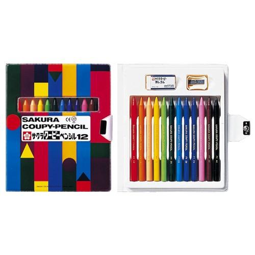 クーピーペンシル12色(ソフトケース入) サクラクレパス FY12R1