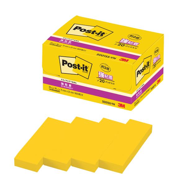 ポスト・イット[R]強粘着製品 単品/5個入/エコノパック[TM]製品シリーズ/パワーパック  スリ...