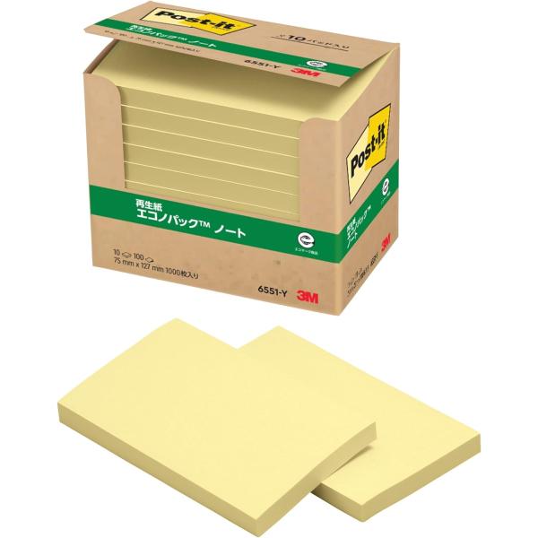 ポスト・イット[R]製品 単品/エコノパック[TM]製品シリーズ  スリーエム 6551-Y