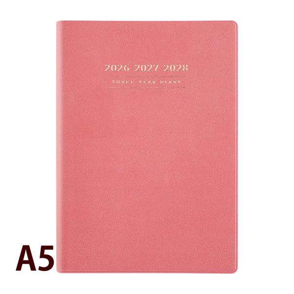 高橋書店 手帳 2026 1月始まり 3年 卓上日誌 ピンク A5 横ケイ式 スケジュール帳 ビジネ...