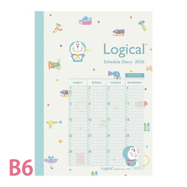 ロジカルノート スケジュール 2026年 ドラえもん ひみつ道具 B6 ロジカルダイアリー ナカバヤ...