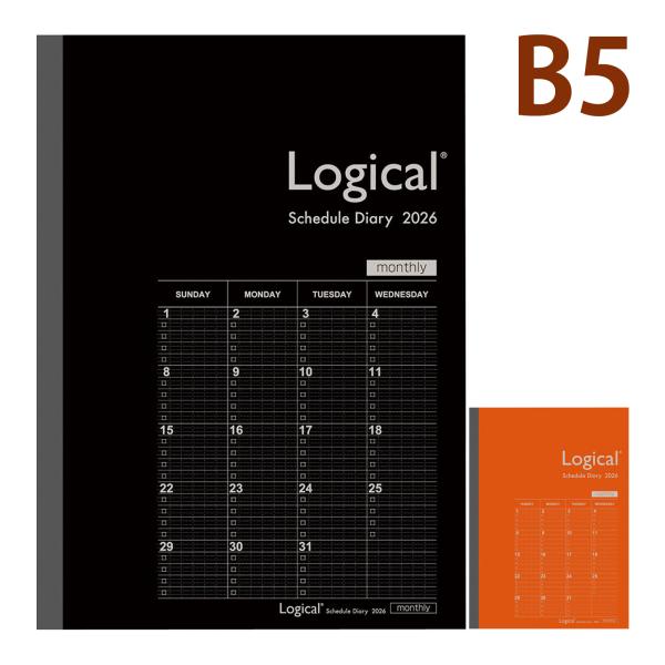 ロジカルノート スケジュール 2026年 B5 ロジカルダイアリー ナカバヤシ 手帳 マンスリー お...