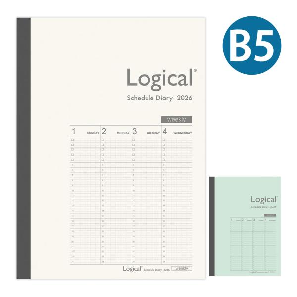 ロジカルノート スケジュール 2026年 B5 ロジカルダイアリー ナカバヤシ 手帳 ウィークリー ...