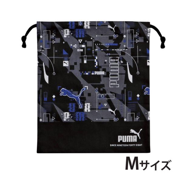 巾着 袋 アシストバッグ 綿 収納 小物入れ PUMA プーマ キンチャク M 小学生 中学生 通学...