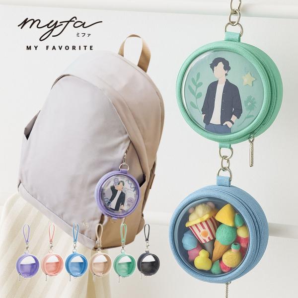 ガチャ 詰め ポーチ 円形 透明 缶バッジ カプセルトイ 痛ポーチ 推し活 クリア デコレーションサ...