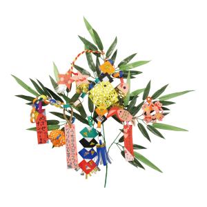 七夕 笹 造花 550mm 個人セット 手作り キット 工作 プラスチック 飾り 玄関 置物 七夕飾り 短冊 幼稚園 保育園 キッズ 小学生 笹の葉