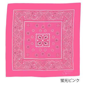 バンダナ 男女兼用 バンダナ ペイズリー柄 蛍光色の詳細画像3