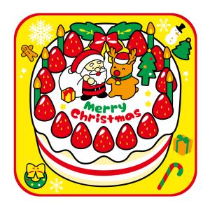 クリスマス タオルハンカチ クリスマスケーキ サ...の商品画像