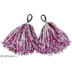 ポンポン チア 2個組 ヒラヒラハンドフリーポ...の詳細画像1