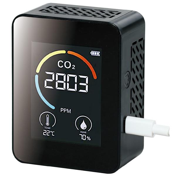 充電式 二酸化炭素濃度測定器 NDIR方式 co2 濃度計 co2モニター センサー 温度計 湿度計...
