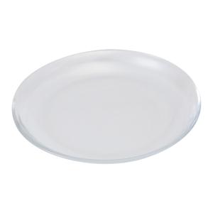 ガラス丸皿 φ210mm サンドブラスト ガラス クリスタル 皿 素材 手作り