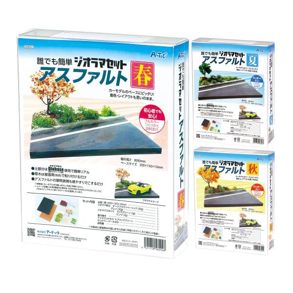 ジオラマセット アスファルト ジオラマキット 模型 ミニチュア 工作 手作り 材料 素材 ディスプレ...