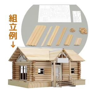ウッドモデルシリーズ ログハウス 工作 キット 手作り 図工 美術 技術