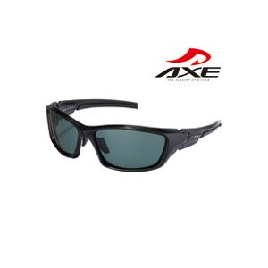 スポーツ 偏光サングラス ASP-450 UVカットUV400 シャイニーブラック AXE アックス...