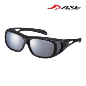 オーバーグラス 偏光 メガネの上から サングラス UVカット オーバーサングラス ゴルフ ドライブ 釣り 運転 ストラップ付き AXE アックス｜loupe