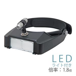 ヘッドルーペ ライト付 双眼ヘッドルーペ BM-120LA 1.8倍 双眼ルーペ ヘッドバンド式 池田レンズ｜loupe