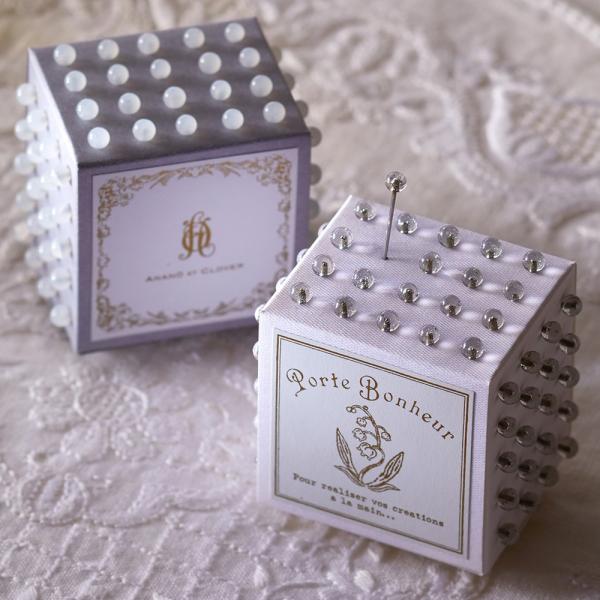 待針 ポルトボヌール すずらんキューブ まち針 待ち針 針さし 針山 かわいい 裁縫 裁縫道具 おし...