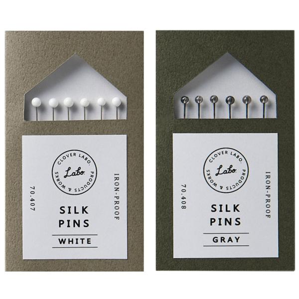 クロバーラボ シルク 待針 クロバー 裁縫 裁縫道具 手芸 まち針 待ち針 細い クローバー パッチ...