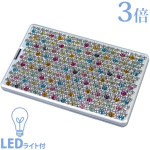 イージーポケット フルールドリュクス デコレーション 3倍 LEDライト付 カード型ルーペ エッシェンバッハ ルーペ ｌed ライト付 携帯 カード型｜loupe