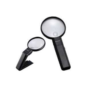 虫眼鏡 ルーペ LED ライト付き 拡大鏡 ワイド ライトルーペ 58mm 5倍