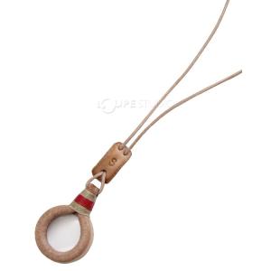 ペンダントルーペ 6倍 25mm 牛革 麻ひも...の詳細画像1