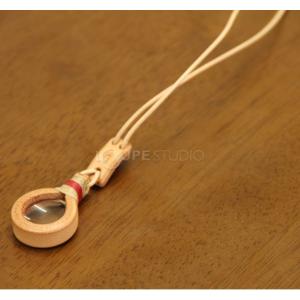 ペンダントルーペ 6倍 25mm 牛革 麻ひも...の詳細画像5
