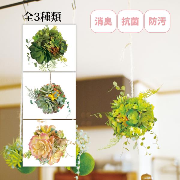 消臭アーティフィシャルグリーン Lサイズ エクリア 多肉ボール キシマ フェイクグリーン 消臭 人工...
