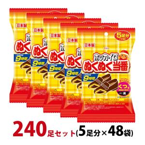 カイロ 足用 ホッカイロ ぬくぬく当番 くつ用 240足セット(5足分×48袋) 貼らない 使い捨て 靴に入れる 使用期限：2027年4月