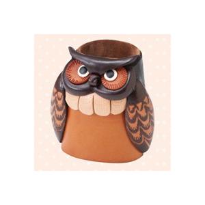 本革メガネスタンド ふくろう パール 眼鏡スタンド アニマル めがねスタンド おしゃれ オシャレ か...