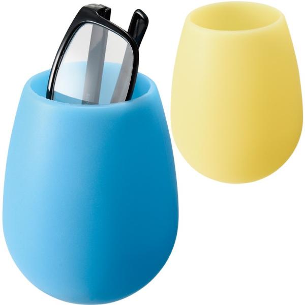 蓄光 メガネスタンド B 丸型 眼鏡スタンド ペン立て 小物入れ 雑貨 インテリア 光る シンプル ...