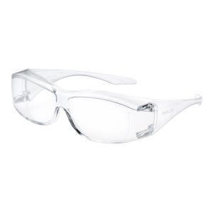 保護メガネ ゴーグル オーバーグラス クリアー (P-YX-520) メガネ メガネの上から UVカット 紫外線 目 保護 くもり止め 透明｜loupe