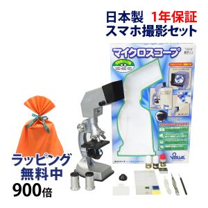 顕微鏡 子供 セット 900倍 450倍 100倍 日本製 スマホ撮影セット