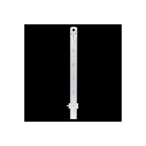 直尺 シルバー 30cm赤数字入 ストッパー付 JIS 76752 ステンレス