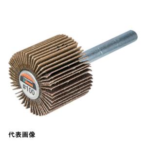 フラップ軸付ホイール TRUSCO トラスコ中山 フラップホイール 外径50X幅25X軸径6  #100 100#  UF5025 販売単位：1