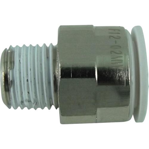 チヨダ ファイブメイルコネクタ W(白)12mm・R1/4 [F12-02MW] F1202MW 販...