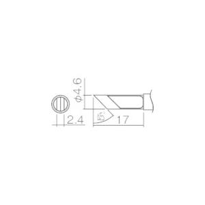 白光 こて先 KF型(Z) [T12-KFZ] T12KFZ 販売単位：1｜loupe