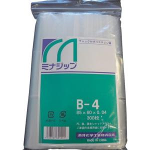 ミナ チャック付ポリエチレン袋 「ミナジップ」B-4 (300枚入) [MZB-4] MZB4 販売単位：1｜loupe