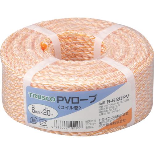 混撚 TRUSCO トラスコ中山 PVロープ 3つ打 線径6mmX長さ20m [R-620PV] R...