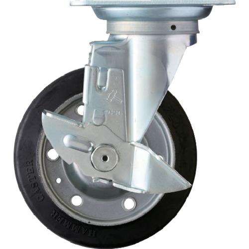 ハンマー 旋回式ゴム車輪 150mm ストッパー付 [419S-R150] 419SR150 販売単...