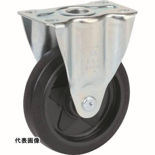 プレート式 ゴム車 TRUSCO トラスコ中山 プレス製省音キャスター ゴム車輪 固定 Φ125 [...