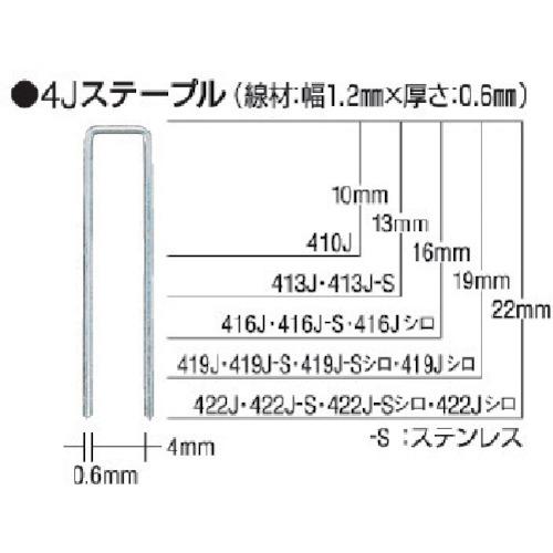 エア 用 MAX タッカ用ステンレスステープル 肩幅4mm 長さ16mm 5000本入り [416J...