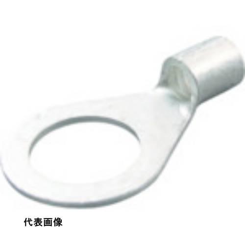 ニチフ 裸圧着端子 R形(100P) より線10.52~16.78 外寸10mm スタッド径5.3m...