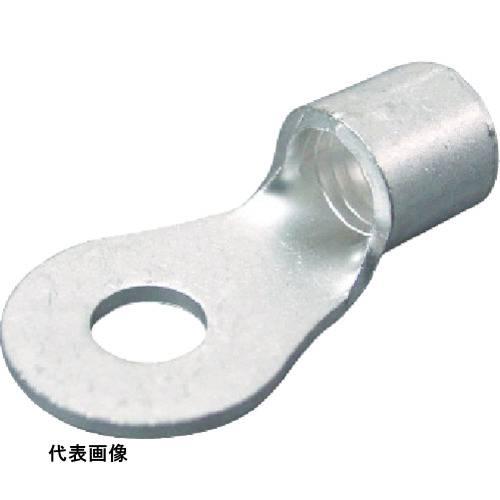 ニチフ 裸圧着端子 R形(100P) より線26.66~42.42 外寸15.3mm スタッド径6....